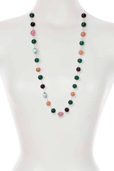 Mixed Murano Glass Bohemian Beaded Necklace - GF