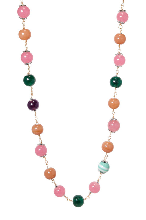 Mixed Murano Glass Bohemian Beaded Necklace - GF