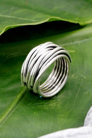 Handmade Wire Wrapped Band Ring - SF