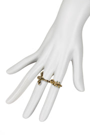 Bee Ang Flower Two Finger Ring - AG