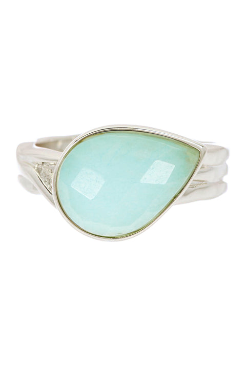 Amazonite Teardrop Ring - SF