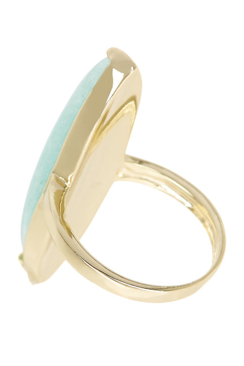 Amazonite Marquise Statement Ring - GF