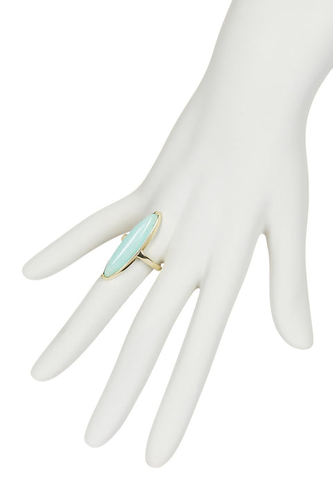 Amazonite Marquise Statement Ring - GF