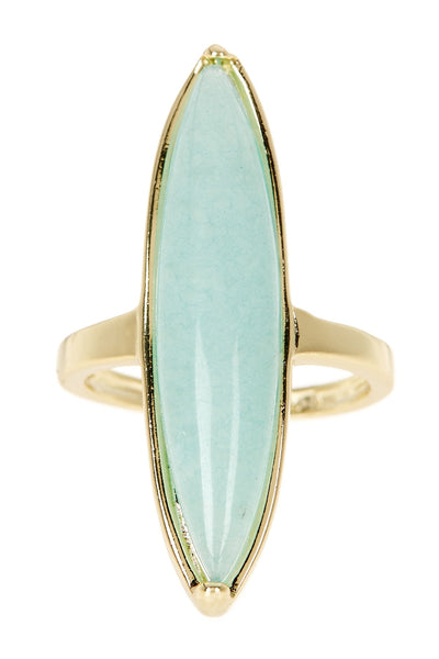 Amazonite Marquise Statement Ring - GF