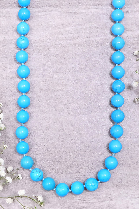 Turquoise & Silver Plated Nogales Necklace - SF