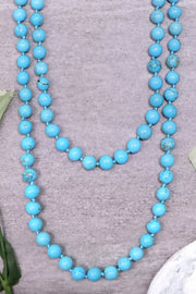 Turquoise & Silver Plated Tempe Necklace - SF