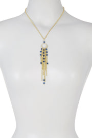 Lapis Chandelier Tassel Necklace - GF