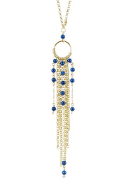 Lapis Chandelier Tassel Necklace - GF