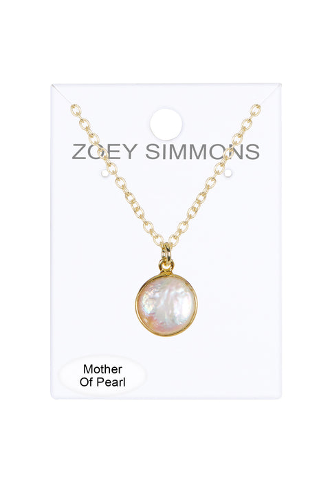 Mother Of Pearl Pendant Necklace - GF