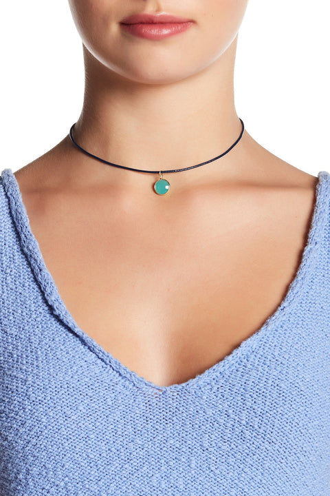 Amazonite Crystal Briolette Choker Necklace - GF