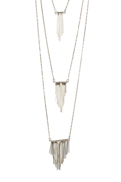 Three Layered Tassel Necklace - SF