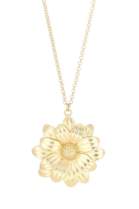 Sunflower Pendant Necklace - GF