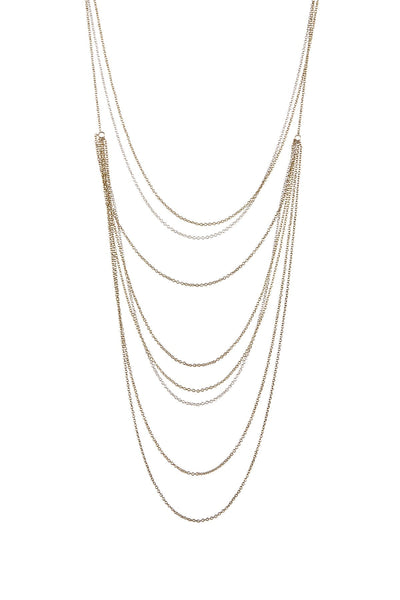 Multi Strand Drape Necklace - SF/GF