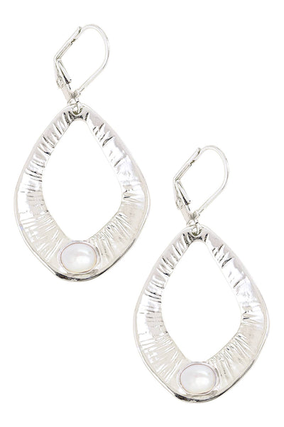 Cultured Pearl Drop Earrings In Gold - SF