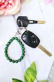 Malachite 8mm Mala Beads Keychain - SF/GF