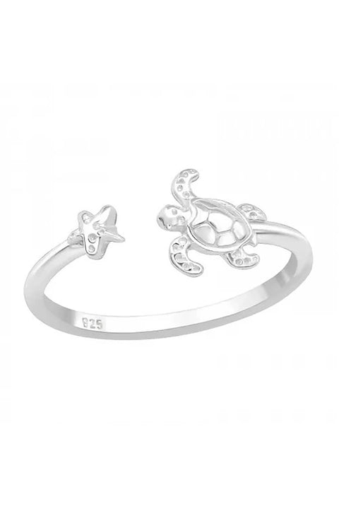 Sterling Silver Sea Turtle Ring - SS