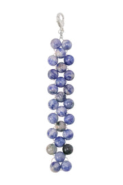 Lapis 8mm Mala Beads Braided Keychain - SF/GF