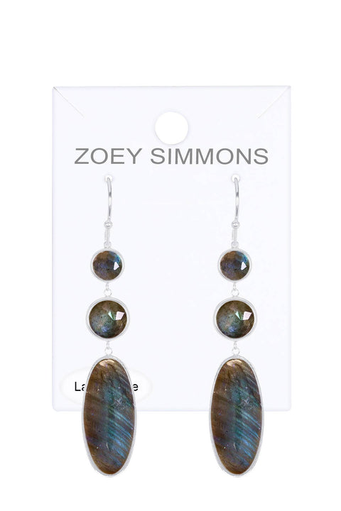 Labradorite Statement Earrings - SF