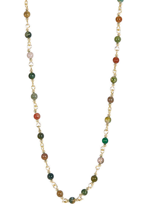 Mixed Jasper Beaded Necklace - GF