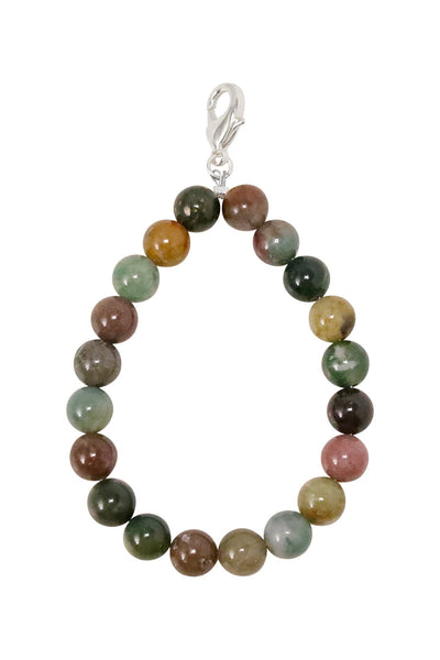 Mixed Jasper 8mm Mala Beads Keychain - SF/GF