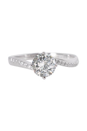 Sterling Silver Moissanite Engagement Ring - SS