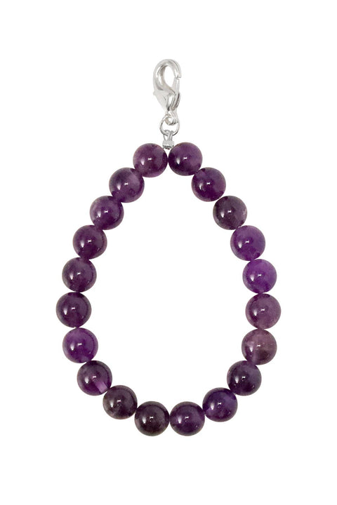 Amethyst 8mm Mala Beads Keychain - SF/GF