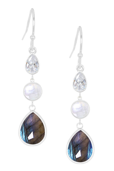 Labradorite Drop Earrings - SF