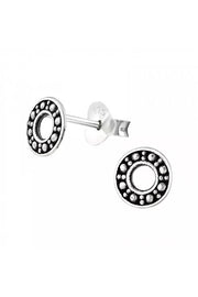 Sterling Silver Circle Ear Studs - SS