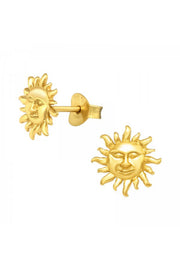 Sterling Silver Sun Ear Studs - VM