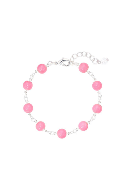 Pink Murano Glass Mala Beads Bracelet - SF