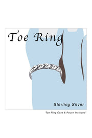 Sterling Silver Leaf Adjustable Toe Ring - SS