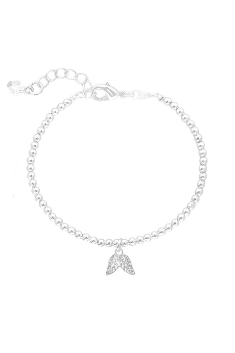 Angel Wings Charm Beaded Bracelet - SF