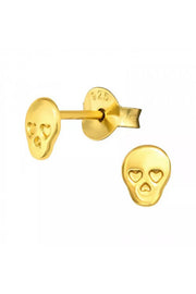 Sterling Silver Skull Ear Studs - VM