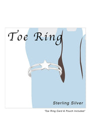 Sterling Silver Star Adjustable Toe Ring - SS