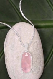 Rose Quartz Casey Pendant Necklace - SF