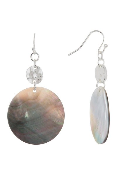 Abalone Disc Earrings - SF