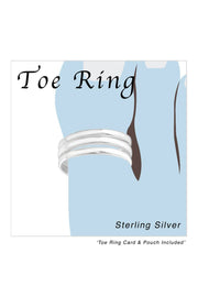 Sterling Silver Triple Band Adjustable Toe Ring - SS