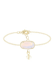 Moonstone Crystal Link Bracelet - GF