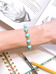 Stabilized Turquoise Chakra Bracelet - GF