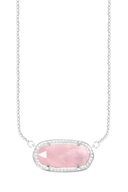 Rose Quartz Pendant Necklace - SF