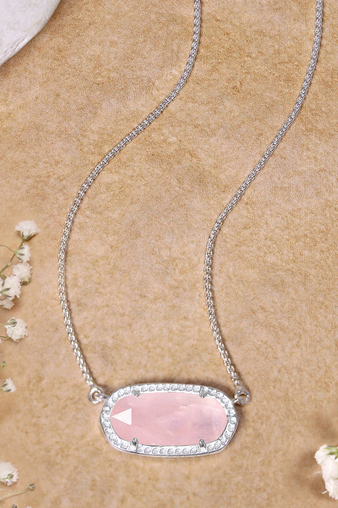 Rose Quartz Pendant Necklace - SF