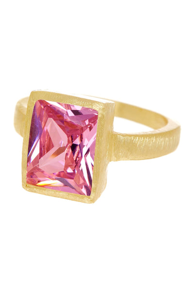 Pink CZ Statement Ring - GF