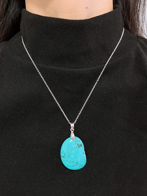 Turquoise Pendant Necklace - SF