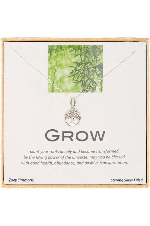 'Grow' Boxed Charm Necklace - SF