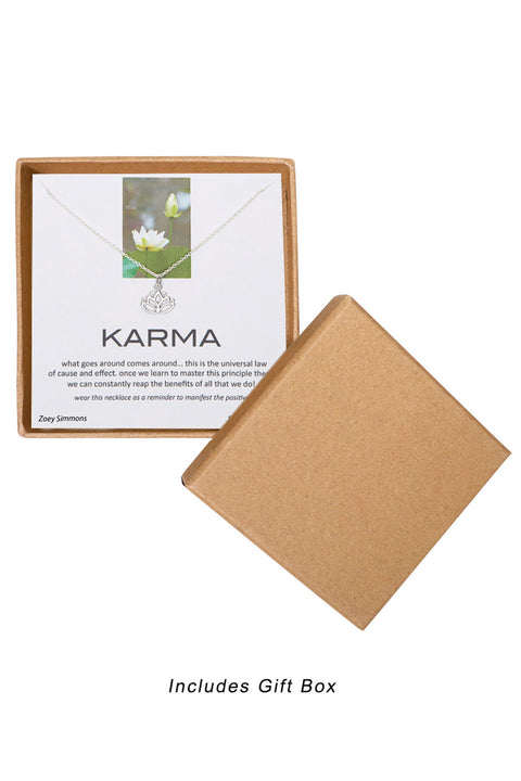 'Karma' Boxed Charm Necklace - SF