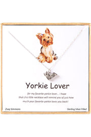 'Yorkie Lover' Boxed Charm Necklace - SF
