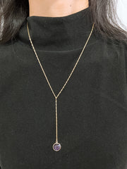 Amethyst Y Necklace - GF