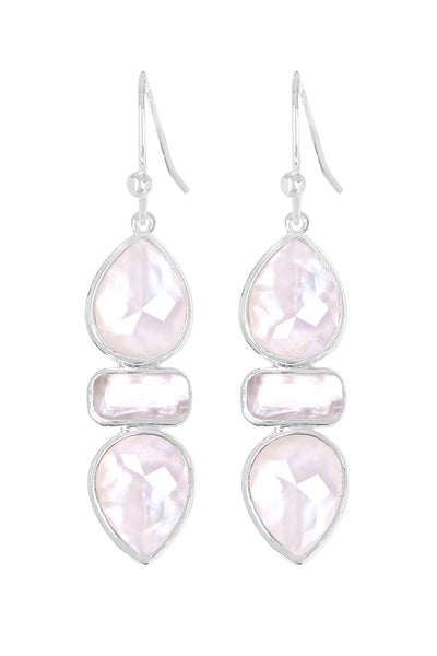 Mother Of Pearl Drop Earrings - SF