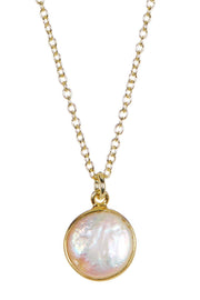 Mother Of Pearl Pendant Necklace - GF