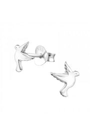 Sterling Silver Bird Ear Studs - SS